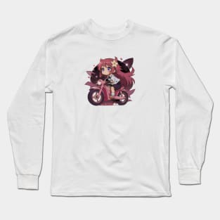 NIght Rider Chibi Girl Long Sleeve T-Shirt